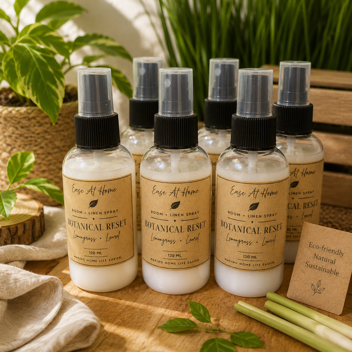 Botanical Reset Room & Linen Spray – Lemongrass + Laurel | 120 mL