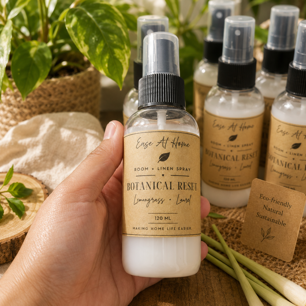 Botanical Reset Room & Linen Spray – Lemongrass + Laurel | 120 mL