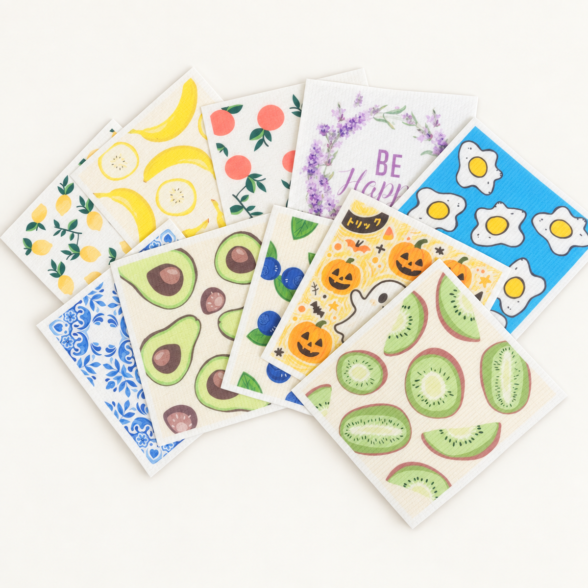 Reusable Swedish Dishcloths – Assorted Eco-Friendly Kitchen Cloths