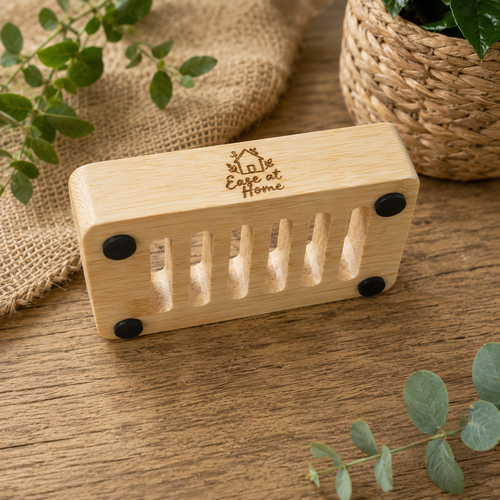 Bamboo Soap Dish | Wooden Soap Holder & Draining Tray