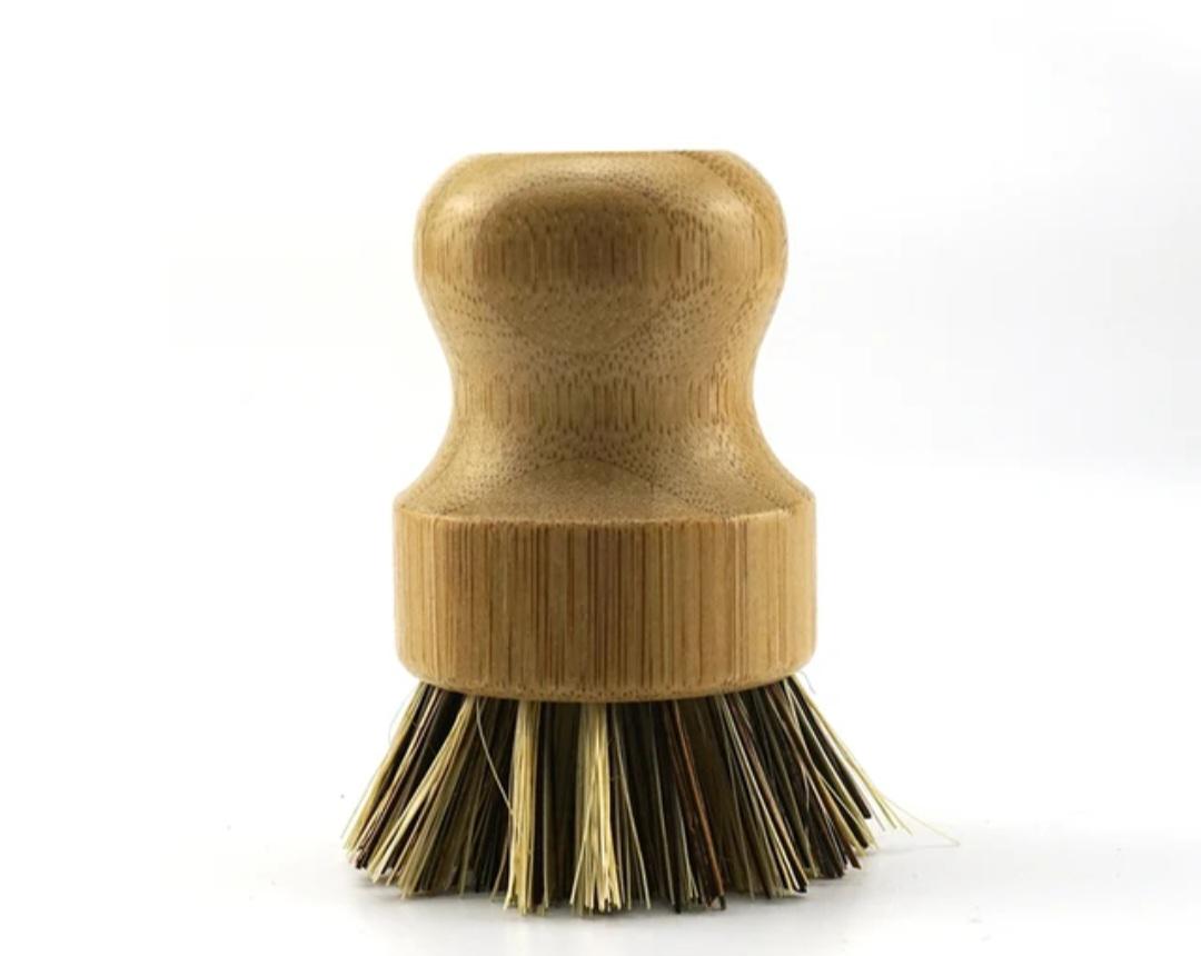 Bamboo Dish Brush with Natural Bristles | Plastic-Free Kitchen Cleaning Brush
