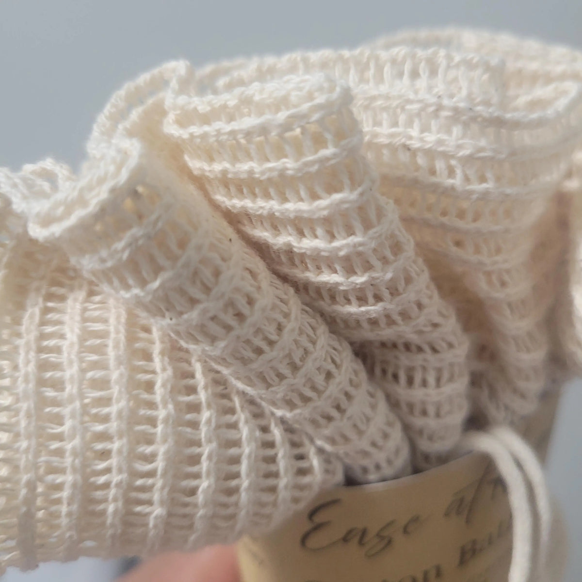 Cotton Shower Pouf | Reusable Bath Sponge & Body Scrubber