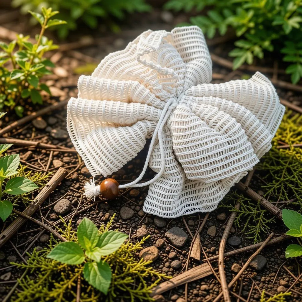 Cotton Shower Pouf | Reusable Bath Sponge & Body Scrubber