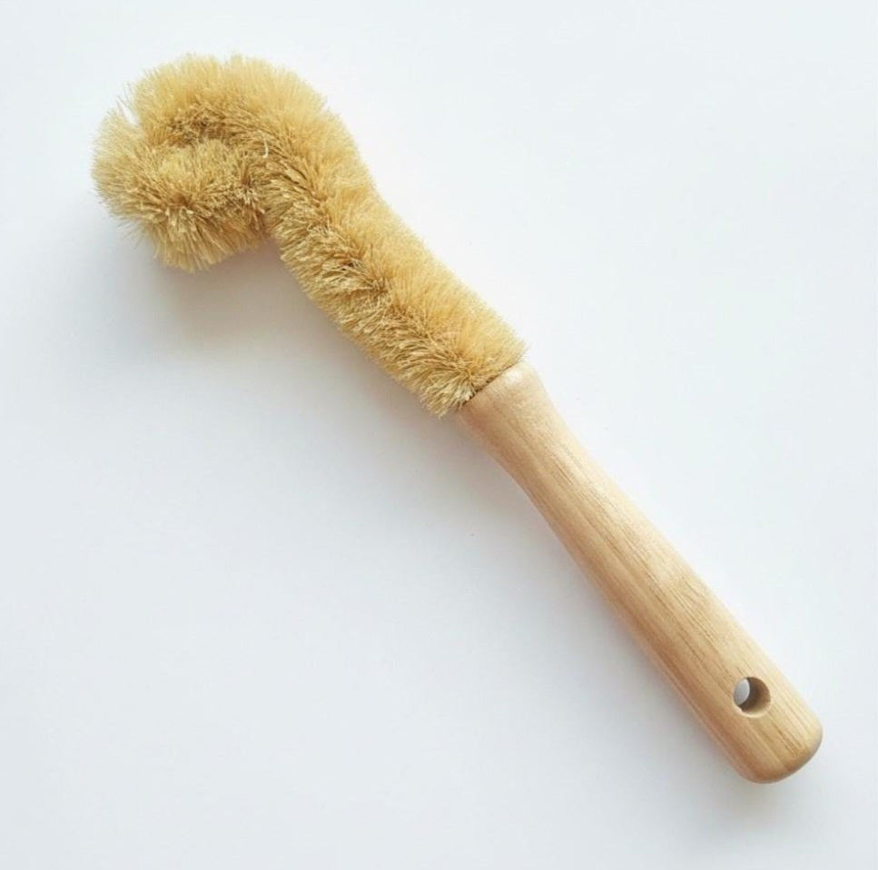 Wooden Bottle Brush with Natural Bristles