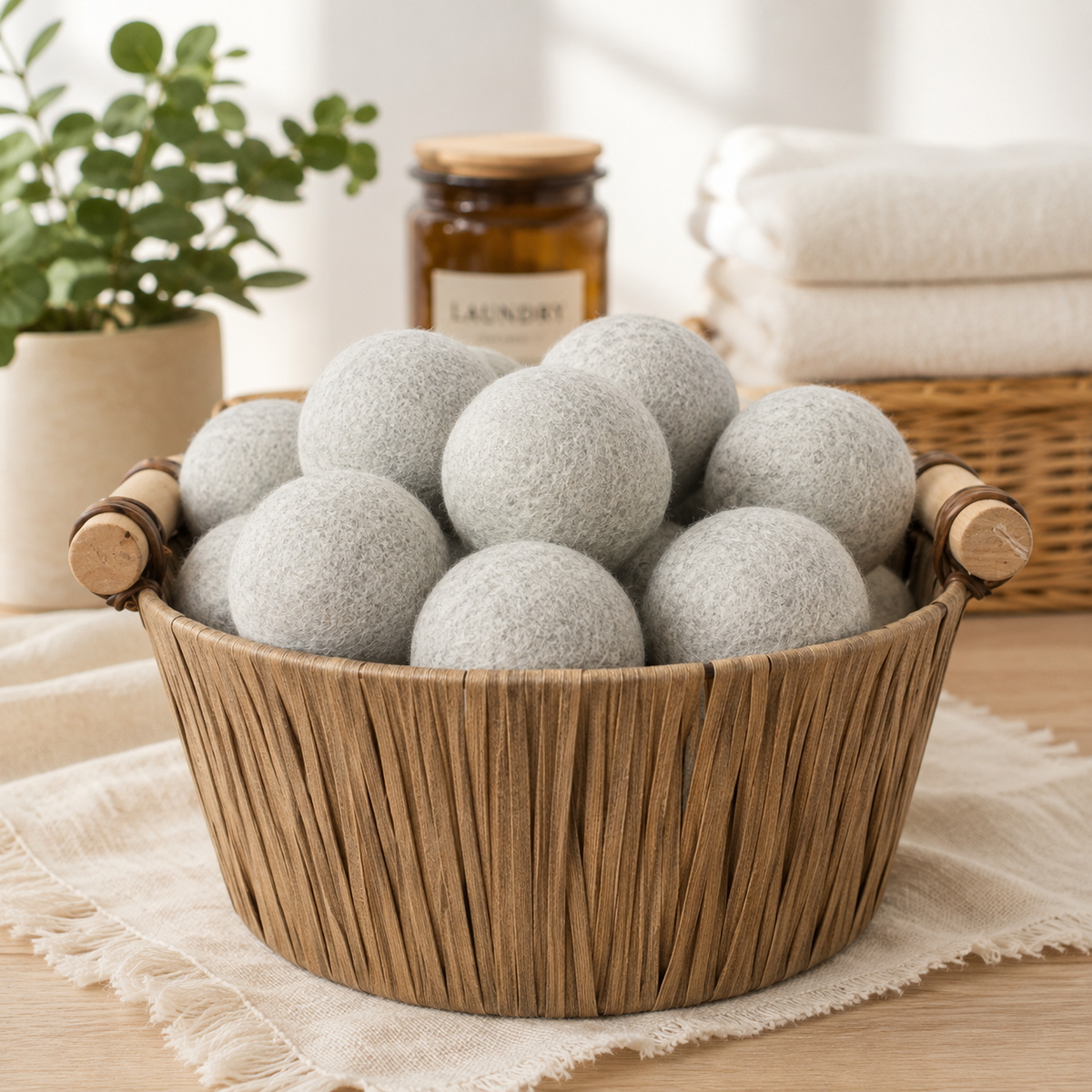100% Wool Dryer Balls – Reusable Set of 6 | Ease at Home