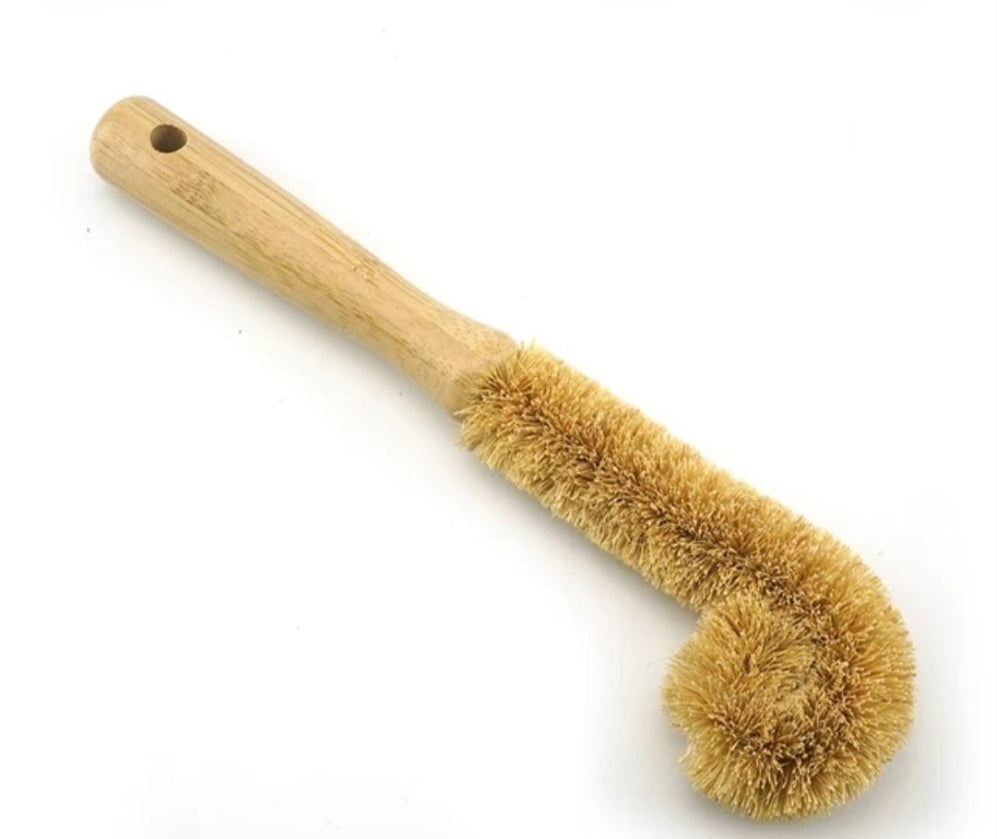 Wooden Bottle Brush with Natural Bristles
